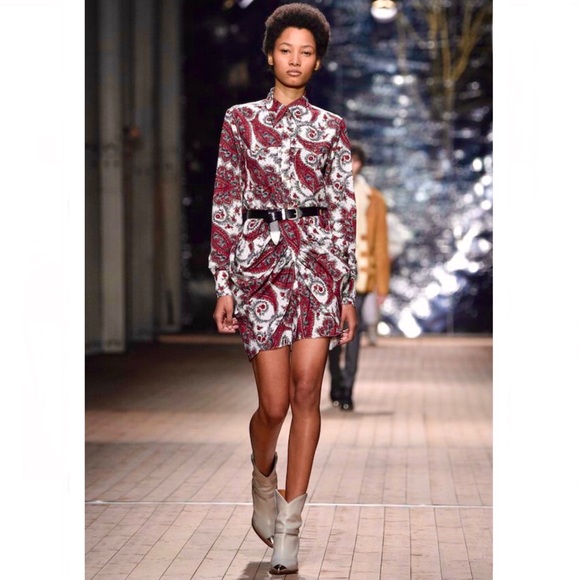 NEW ISABEL MARANT PAISLEY PRINT MINI SKIRT - Picture 9 of 10